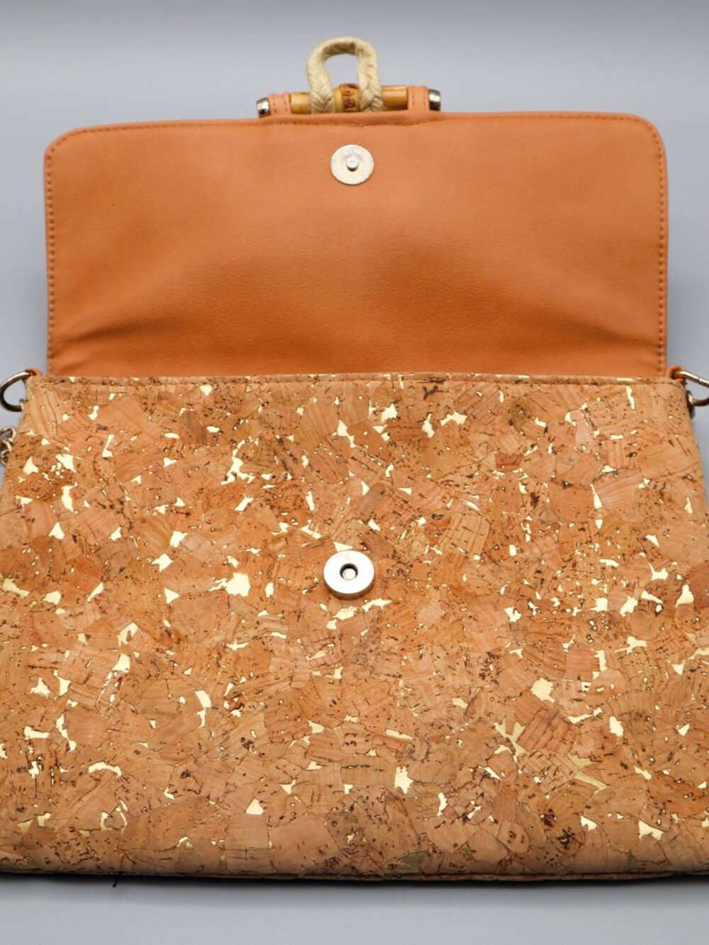 Convertible Cork Clutch Crossbody Bag Purse Sondra Roberts Boho Coastal Beachy - Picture 5 of 9
